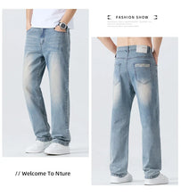 Load image into Gallery viewer, Men's Summer Thin Comfortable Jeans, Fashionable and Breathable Business Straight Pants, Loose Retro Casual Denim Trousers
