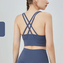 Load image into Gallery viewer, New Summer Sexy Sports Bras Women Fitness Vest Sports Top Cross Back Yoga Bra Running Fitness Breathable Shockproof Yoga Bra
