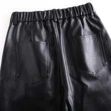 Load image into Gallery viewer, Wide Leg PU Leather Pants
