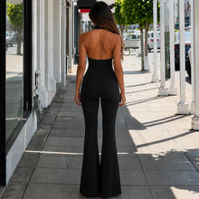 Load image into Gallery viewer, Women's Sleeveless High Neck Jumpsuit Slim Fit Flared Leg Backless Bodysuit Elegant Party Evening Outfits Street Wear 2026 New
