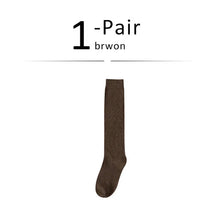 Load image into Gallery viewer, Solid Cotton Thigh High Socks
