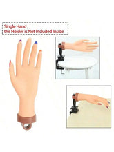Load image into Gallery viewer, Nail art beginners practice fake hand models with insertable nail plates, bendable fingers, display racks, rubber hands
