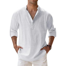 Load image into Gallery viewer, Lightweight Cotton Henley Shirt Men
