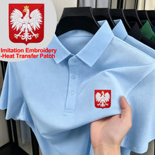 Load image into Gallery viewer, Poland Coat Of Arms Print Polo Shirt Mens Casual Breathable Lapel Tops Basic Short Sleeve T-Shirts Summer Commuting Male Clothes
