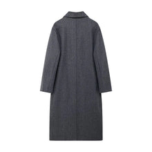 Load image into Gallery viewer, Winter Coat For Women 2024 Solid Lapel Double Breasted Long Cardigan Top Female Pokcet Streetwear Woman New In OuterCoat

