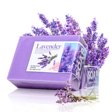 Load image into Gallery viewer, Natural Organic Lavender Essential Oil Soap Handmade Soap for Cleansing, Refreshing, Oil Control, Bath Soap
