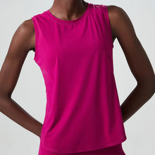 Load image into Gallery viewer, Yoga Sport Top Women Gym T Shirt Workout Clothing Wear Loose Cover Hip Shirt Quick Dry Vest Cropped Blouse Cool Tank Tops
