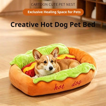 Load image into Gallery viewer, Pet Bed Hot Dog Shaped Dog Lounger Cat Sleeping Cushion Soft Fiber Puppy Warm House Removable Washable Beds for Cats Dogs
