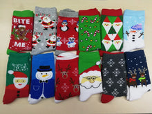 Load image into Gallery viewer, Festive Cotton Christmas Crew Socks
