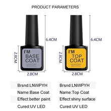 Load image into Gallery viewer, Nail Art Kit With 4 Pcs/Set  Base Coat And Top Coat LED Light Curing Quick-drying Transparent Glossy Mirror Lasting Nail Art Gel
