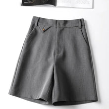 Load image into Gallery viewer, Suit Shorts Women's Summer New High-waist Slim Mid-pants A-line Wide-leg Pants
