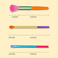 Load image into Gallery viewer, Makeup Brushes 15Pcs Colourful Makeup Brush Set Foundation Contour Blush Concealers Eye Shadow Blending Make Up Brush Kit
