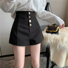 Load image into Gallery viewer, Black Shorts Women Spring Summer New Wide Leg Pants High Waist Single BreastedAApricot casual hot pants

