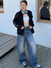 Load image into Gallery viewer, Baggy Straight Denim Street Jeans

