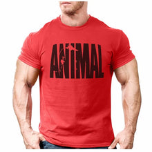Load image into Gallery viewer, Animal Print Tracksuit Funny T Shirt Muscle Shirt Trends In 2021 Fitness Cotton Brand Clothes For Men Bodybuilding Tee Large XXL
