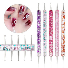 Load image into Gallery viewer, Nail Art Brushes Nail Art Tool Set Nail Dotting Tools Nail Dust Brush Striping Long Lines Nail Drawing Pen Nail Design
