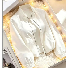 Load image into Gallery viewer, Women's Coat Tops 2026 Spring Autumn New Jacket Fashion Stand Up Collar Short Thin Casual Jacket Tops Assault Outerwear Female
