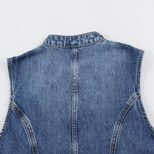 Load image into Gallery viewer, Women's Tops 2026 Summer New Fashion Retro Denim Blouse Women's Chic Summer Travel Joker Youth Blouse Vest

