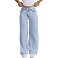 Load image into Gallery viewer, Mens Jeans Vintage Bow Embroidery Washed Denim Pants Harajuku Unisex Loose Fit Straight Leg Streetwear Casual Fashion Trend New

