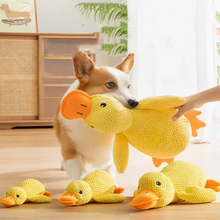 Load image into Gallery viewer, Dog sleeping with a dog hug duck toys to relieve boredom of little yellow duck pet interactive plush doll pet supplies
