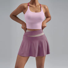 Load image into Gallery viewer, Women's Striped Yoga Set Shaping Open Back Breathable Sports Outfit Shockproof Push-Up High-Waist Butt Lifting Fitness Suit
