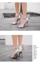 Load image into Gallery viewer, Fashion Women's High Heels Bow Women Sandals Patent Leather Open Toe Party Shoes Buckle Ultra High Heels Women Shoes New Zapatos
