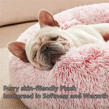 Load image into Gallery viewer, Soft Pet Cat Bed Pad Plush Warm Faux Fur dog Calm Bed Donut Round Bed Comfortable Sleeping Washable for Small Medium Dog and Cat
