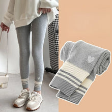 Load image into Gallery viewer, Girls Leggings Spring Autumn Casual Outerwear Pants 3-10Y Heart Pattern Ribbed Cuffs Kids Stretchy Tights Fashion Girls Bottoms
