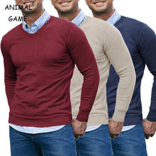 Load image into Gallery viewer, Slim V-Neck Knit Pullover
