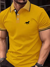 Load image into Gallery viewer, New Men's T-shirt Classic Short Sleeved Polo Shirt Summer Top Casual T-shirt Button Lapel Super Large S-3XL Casual Polo Shirt

