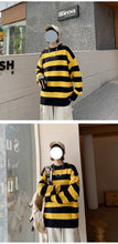 Load image into Gallery viewer, Striped Knitted Sweater Men Women Vintage Tate Langdon Loose Sweaters Harajuku Green Warm Autumn Jumper Pullover Unisex Casual
