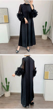 Load image into Gallery viewer, Women Elegant Evening Party Dresses 2025 Summer New Solid Colour Classic Long Sleeve Plate Flower Design Prom Dresses Female
