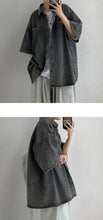 Load image into Gallery viewer, 2025 Shirts Men Clothing Fashion Short Sleeve Summer Korean Style Loose All-match Cargo Handsome Homme Solid Tops Harajuku
