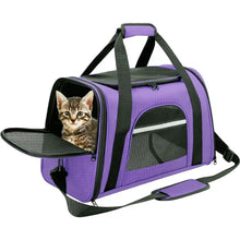 Load image into Gallery viewer, Pet Carrier Bag Airline Approved Up for Cats and Dogs Up to 20LBs, Soft Cat Carrier Dog Carrier Travel Kitten Carrier with Mat
