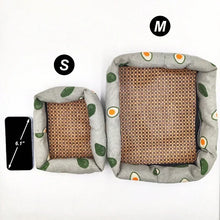 Load image into Gallery viewer, Pet Sleep Bed Rectangle Mat with Rattan Cooling Pad for Small Animals Dogs Cats Rabbit Guinea Pig Hamster Squirrel All Seasons
