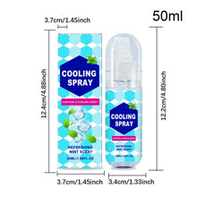 Load image into Gallery viewer, Cooling Spray for Body 50ml Summer Face Refreshing Mist Mint Scent Instant Cooling Spray for Adults Outdoor Activities Workout
