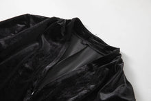 Load image into Gallery viewer, Velvet Ruffle V-Neck Evening Dress
