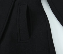 Load image into Gallery viewer, Retro Black Wool Long Coat
