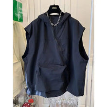 Load image into Gallery viewer, Women Hooded Vests Coats Single Breasted Loose Casual Tops Spring Autumn Korean Simple All-match Breathable Waistcoat
