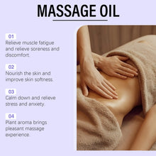 Load image into Gallery viewer, Lavender Relaxing Massage Oil Moisturizing Body Skin Smoothing Soft Stress Relief Muscle Sore Help Sleep Gua Sha Fragrance Oil
