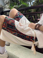 Load image into Gallery viewer, Men's ethnic embroidery pattern shorts with pockets, summer casual drawstring shorts, suitable for outdoor and beach casual wear
