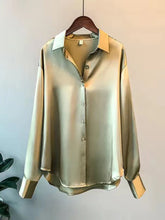 Load image into Gallery viewer, Elegant Silk Touch Office Blouse
