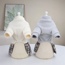 Load image into Gallery viewer, Cute Pet Dress Autumn Winter Plaid Princess Skirt Small Dog Coat Puppy Party Clothes Poodle Yorkie Apparel
