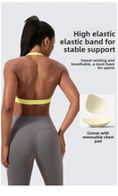 Load image into Gallery viewer, YOGA Naked Feeling Strappy Padded Sports Bras for Women - Fitness Workout Top Criss Cross Back Yoga sports Bras No steel ring

