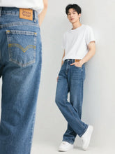 Load image into Gallery viewer, Men's Jeans Casual Straight Stretch Fashion Classic Blue Black Work Denim Trousers Male Brand Clothing
