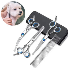 Load image into Gallery viewer, 4pcs Pet Safe Scissors - Ambidextrous Stainless Steel Dog Grooming Shears with Safe, Round Head for Precision Trimming
