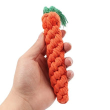 Load image into Gallery viewer, 1pc Pet Knot Toy for Dog and Cat Carrot Shape Dog Chew Toys Cotton Rope Toys for Indoor Dogs Cat Toys Dog Accessories
