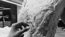 Load image into Gallery viewer, EDECPBM Elegant Party Dresses 2025 Off the Shoulders Customized Women Evening Dress 3D Flowers Pink Wedding Dresses for Parties
