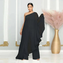Load image into Gallery viewer, Women One Shoulder Jumpsuit Ruffle Long Sleeve Elegant Solid Aysmmetric Fashion Autumn Rompers Casual Party Club Jumpsuits 2024
