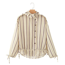 Load image into Gallery viewer, Women's Shirts Autumn 2026 New Fashion Stripes Slim Unique Youth Street Autumn Blouses Chic Elegant Travel Comfortable Blouse
